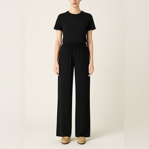 Gai Mattiolo Black Wide Leg Trousers